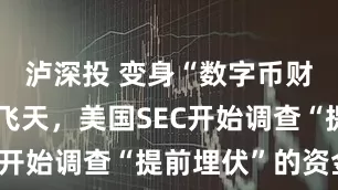泸深投 变身“数字币财库”股价飞天，美国SEC开始调查“提前埋伏”的资金